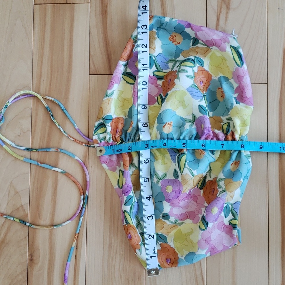 ZARA Floral ruched halter top - Picture 8 of 13